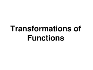 Transformations of Functions