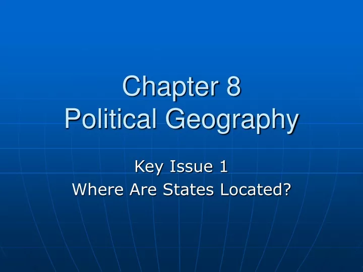 chapter 8 political geography