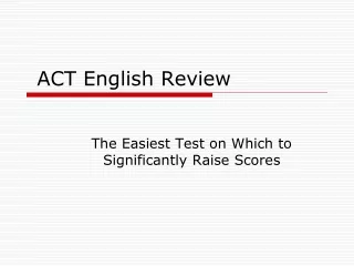 ACT English Review