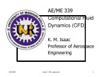 Computational Fluid Dynamics: Governing Equations and Boundary Conditions - slide 1