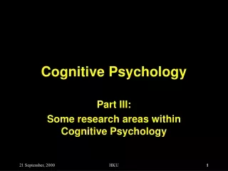 Cognitive Psychology