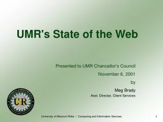 UMR's State of the Web