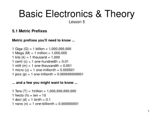 Basic Electronics &amp; Theory Lesson 5