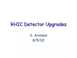 RHIC Detector Upgrades