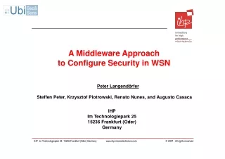 A Middleware Approach to Configure Security in WSN