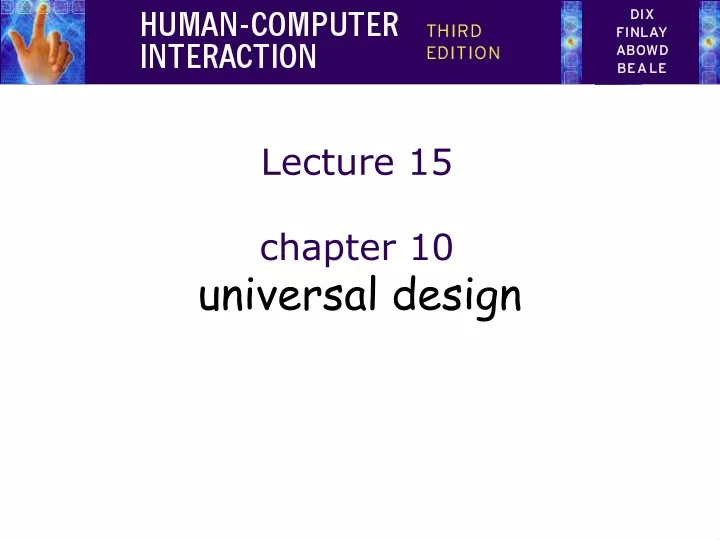 lecture 15 chapter 10