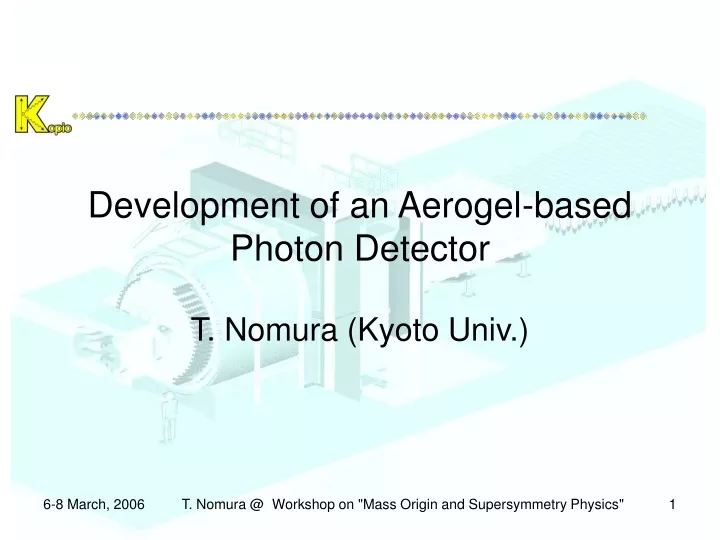 development of an aerogel based photon detector