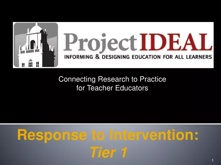 response to intervention tier 1