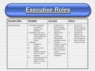 Executive Roles