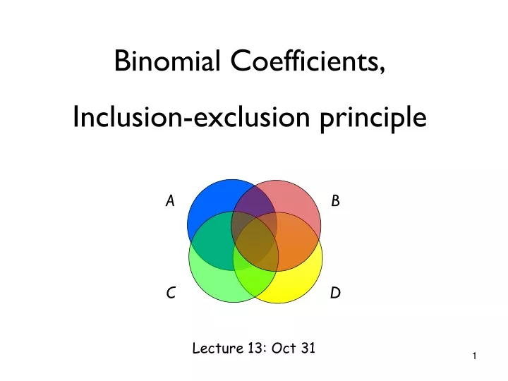 binomial coefficients inclusion exclusion principle