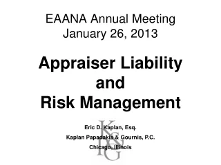 EAANA Annual Meeting   January 26, 2013