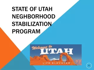STATE OF UTAH NEGHBORHOOD STABILIZATION PROGRAM