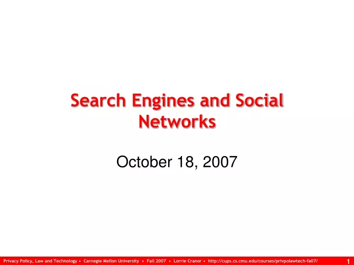 search engines and social networks