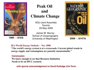 Peak Oil  and  Climate Change
