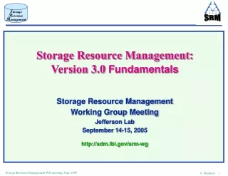 Storage Resource Management: Version 3.0  Fundamentals Storage Resource Management
