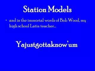 Station Models