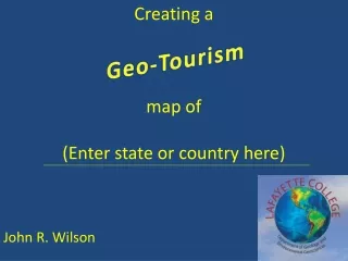 Creating a  map of (Enter state or country here)