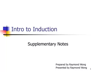 Intro to Induction