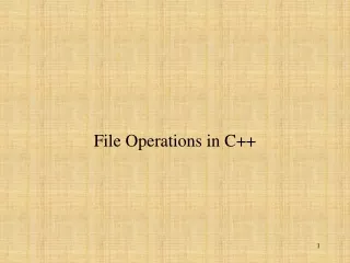 File Operations in C++