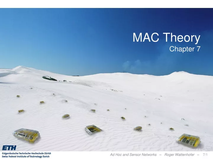 mac theory chapter 7