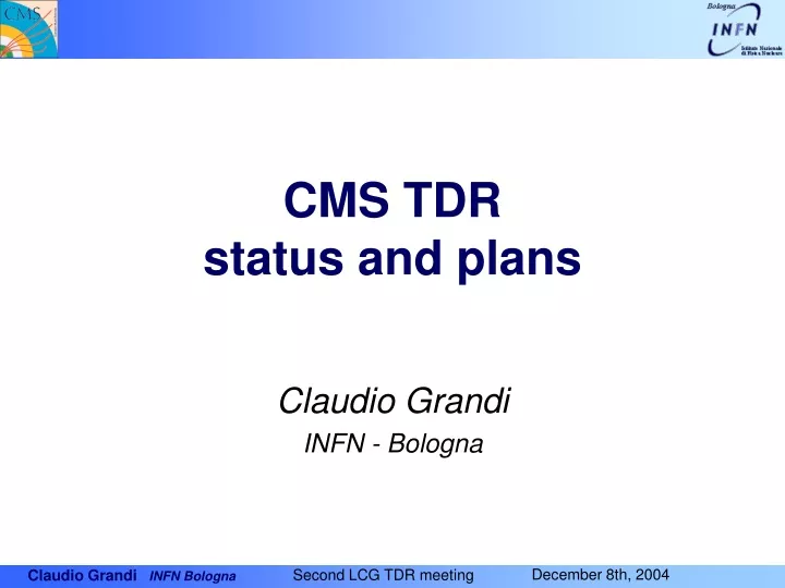 cms tdr status and plans