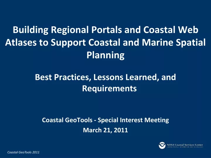 PPT - Washington Coast Marine Spatial Planning PowerPoint