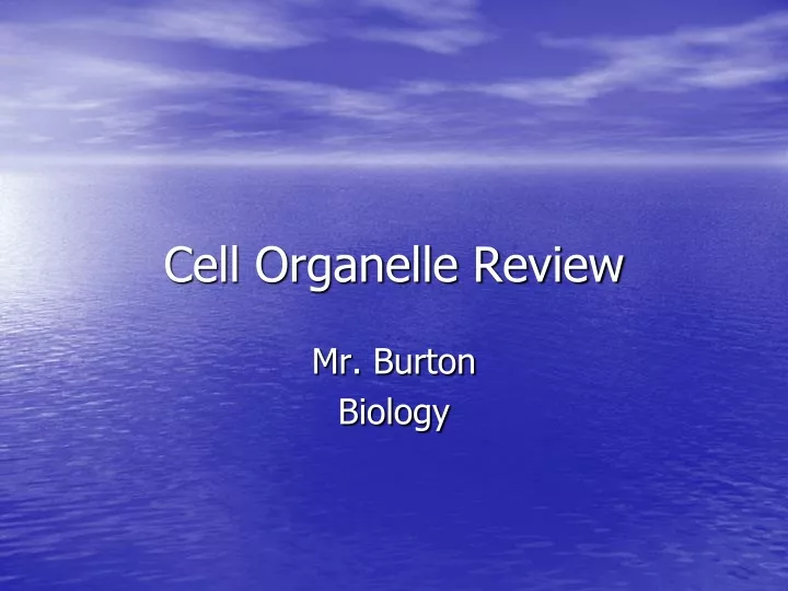 cell organelle review