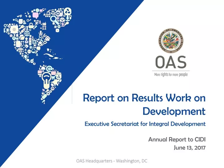 report on results work on development executive
