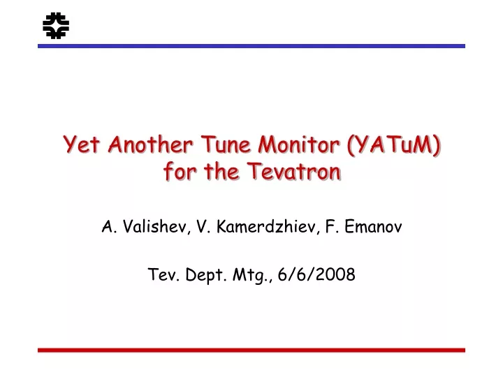 yet another tune monitor yatum for the tevatron