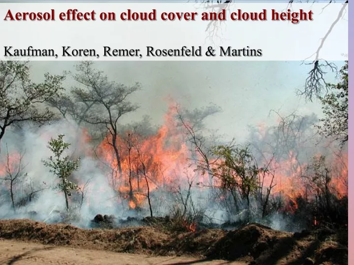 aerosol effect on cloud cover and cloud height