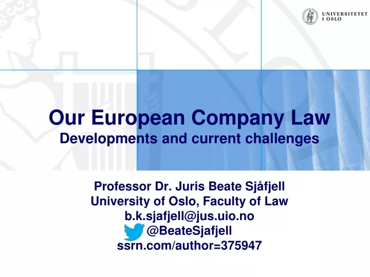 our european company law developments and current