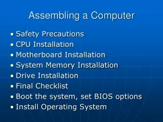 Assembling a Computer