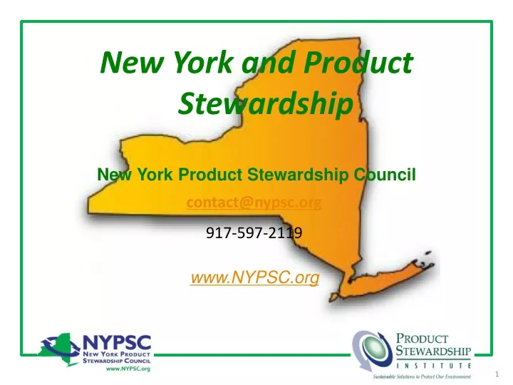 new york and product stewardship