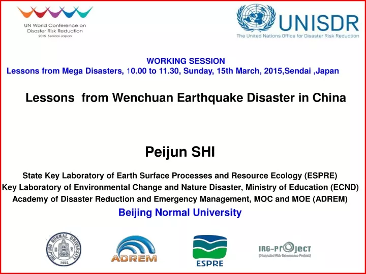 lessons from wenchuan earthquake disaster in china