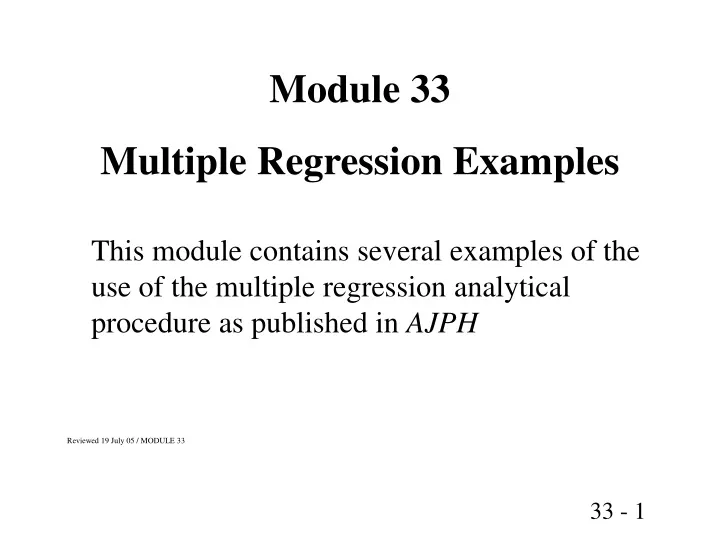 module 33 multiple regression examples
