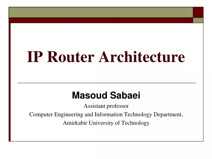 ip router architecture