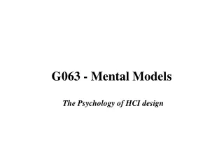 G063 - Mental Models