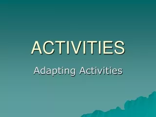 ACTIVITIES