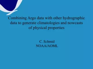 C. Schmid NOAA/AOML