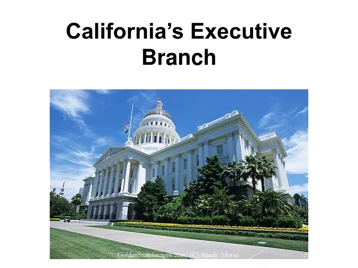 california s executive branch
