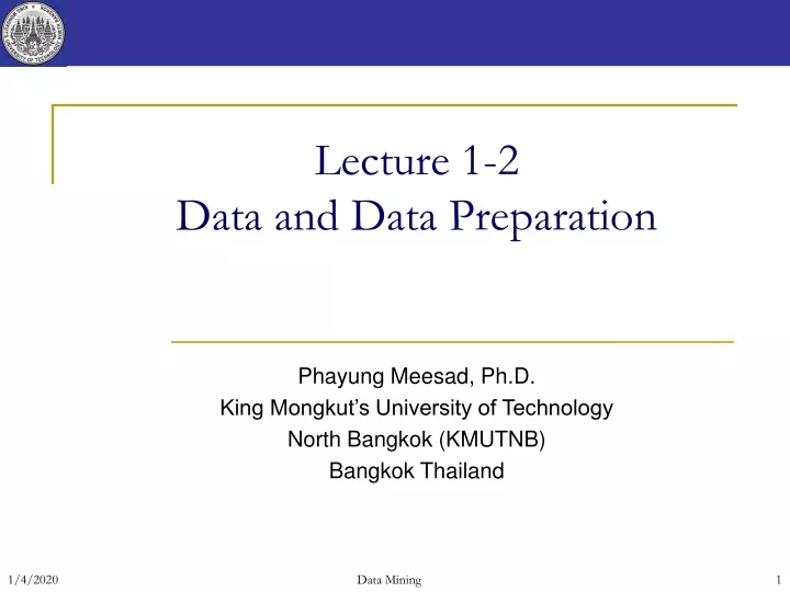 lecture 1 2 data and data preparation