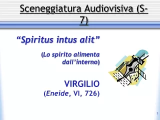 Sceneggiatura Audiovisiva (S-7)