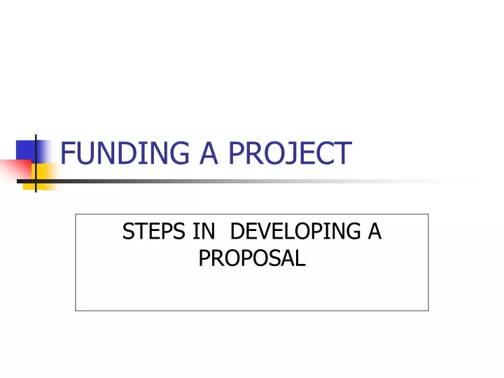 funding a project