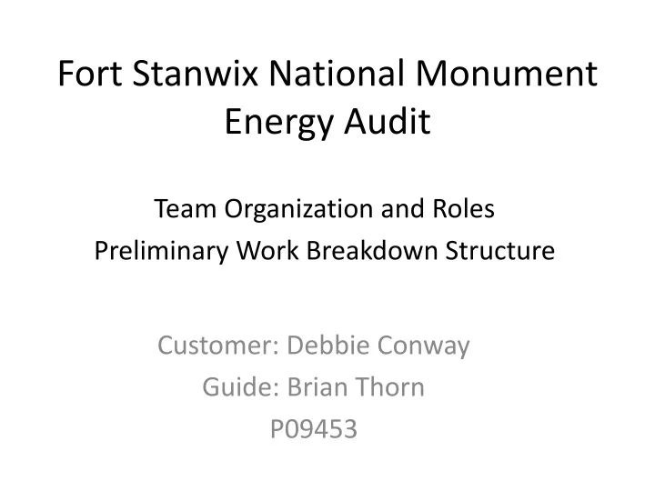 fort stanwix national monument energy audit