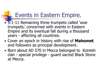 Events in Eastern Empire.