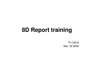 8D Report training