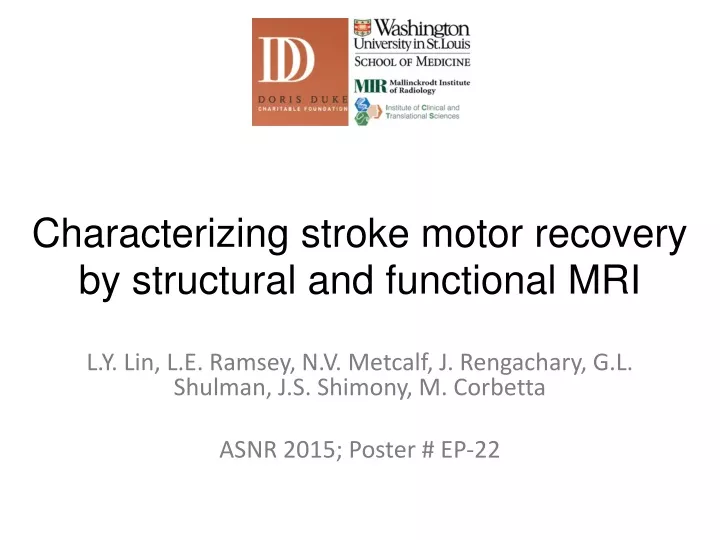 characterizing stroke motor recovery