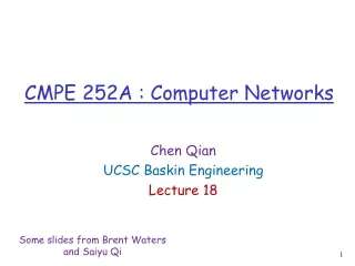 CMPE  252A  : Computer Networks