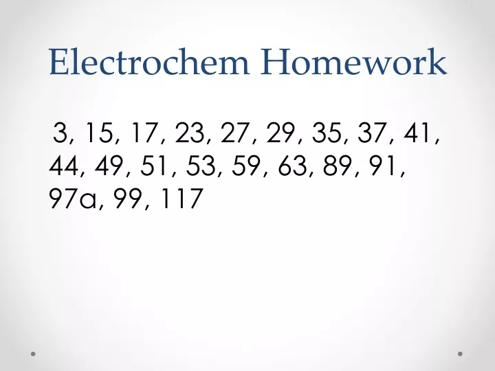 electrochem homework