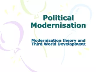 Political Modernisation